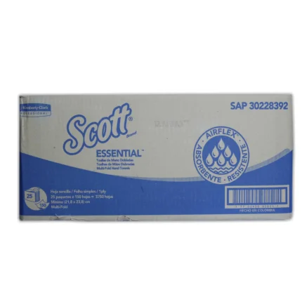 Papel Toalla Multi-Fold Supreme Scott - Cja 25X150 (3750 hjs)